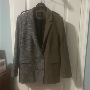 Rails plaid and solid blazer size large - perfect for Fall!